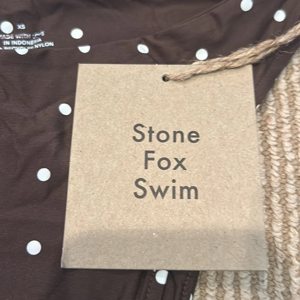 NWT FP x STONE FOX SWIM azalea one piece in terra dot size XS